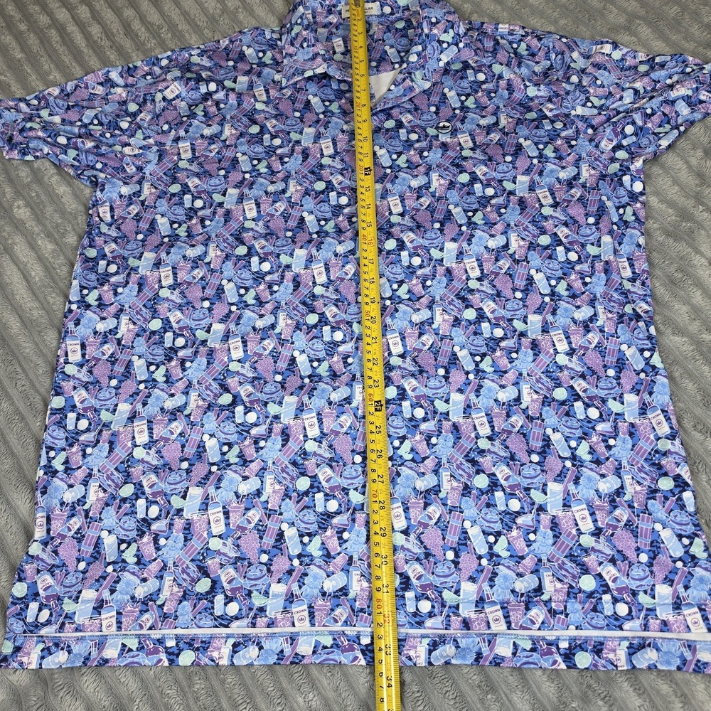 Peter Millar Caddyshack Print Golf Polo Shirt Mens XL Multicolor Short Sleeve - Picture 9 of 13